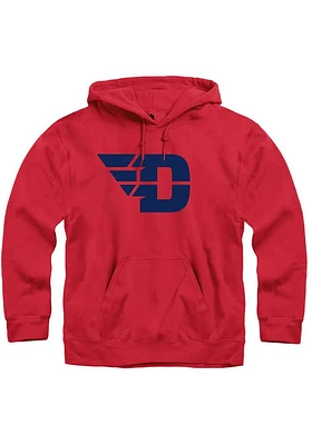 Rally Dayton Flyers Mens Red Fleece Team Logo Long Sleeve Hoodie