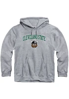 Rally Cleveland State Vikings Mens Fleece Arch Mascot Long Sleeve Hoodie