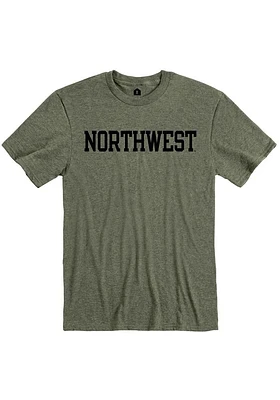 Rally Northwest Missouri State Bearcats Olive Ringspun Block Name Short Sleeve T Shirt