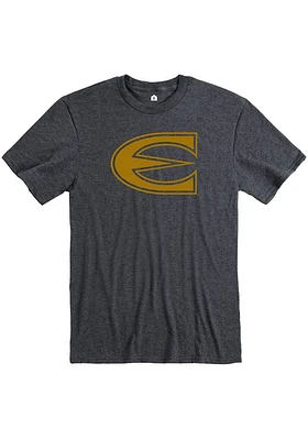 Rally Emporia State Hornets Grey Ringspun Team Logo Short Sleeve T Shirt