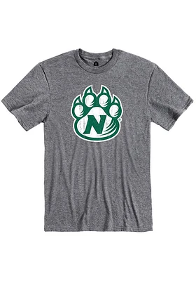 Rally Northwest Missouri State Bearcats Grey Ringspun Distressed Logo Short Sleeve T Shirt