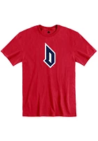Rally Duquesne Dukes Red Ringspun Team Logo Short Sleeve T Shirt