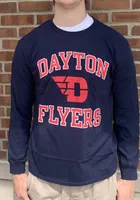 Rally Dayton Flyers Navy Blue Number One Long Sleeve T Shirt