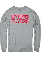 Rally Dayton Flyers Grey Ringspun Slogan Long Sleeve T Shirt