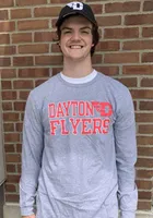 Rally Dayton Flyers Grey Ringspun Slogan Long Sleeve T Shirt