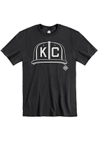 Rally Kansas City Monarchs Black KC Hat Short Sleeve Fashion T Shirt
