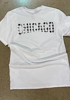 Rally Chicago White Plaid Wordmark Short Sleeve T Shirt
