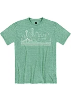 Dallas Ft Worth Green Skyline Short Sleeve Fashion T Shirt