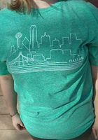 Dallas Ft Worth Green Skyline Short Sleeve Fashion T Shirt