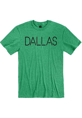 Rally Dallas Ft Worth Green Disconnected Short Sleeve Fashion T Shirt