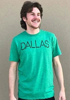 Rally Dallas Ft Worth Green Disconnected Short Sleeve Fashion T Shirt