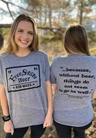 Rally Lawrence Graphite Logo and Quote Short Sleeve Fashion T Shirt
