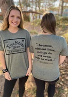 Rally Lawrence Olive Logo and Quote Short Sleeve Fashion T Shirt