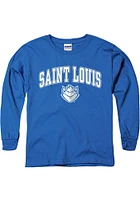 Saint Louis Billikens Youth Blue Arch Mascot Long Sleeve T-Shirt