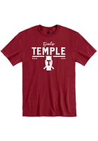 Rally Temple Owls Cardinal Wordmark Vault Owl Short Sleeve Fashion T Shirt
