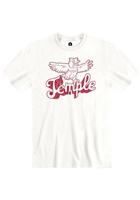 Rally Temple Owls White Vault Short Sleeve Fashion T Shirt