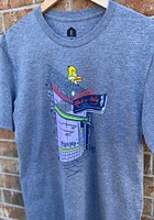 Rally Manhattan Graphite Building Front Short Sleeve Fashion T Shirt