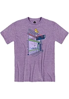 Rally Manhattan Purple Building Front Short Sleeve Fashion T Shirt