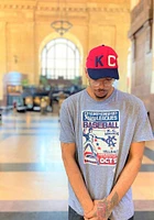 Rally Kansas City Monarchs Graphite Game Poster Short Sleeve Fashion T Shirt
