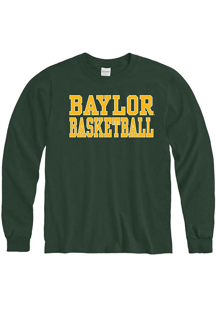 Baylor Bears Green Basketball Long Sleeve T Shirt