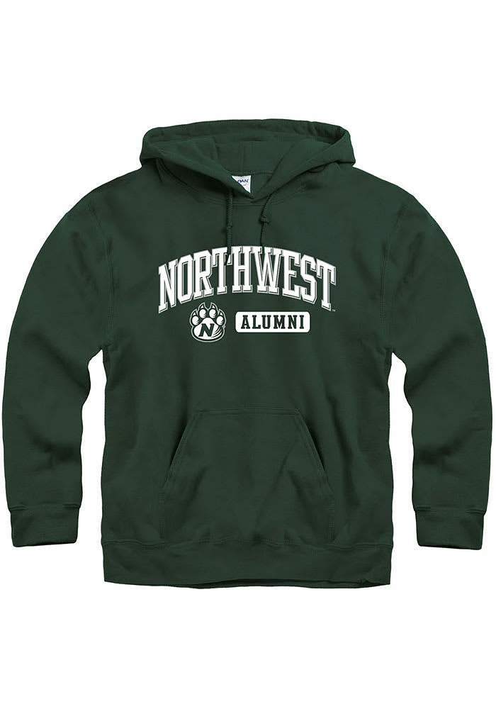Northwest Missouri State Bearcats Mens Green Alumni Long Sleeve Hoodie