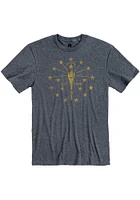 Indiana Navy Blue State Flag Short Sleeve Fashion T Shirt