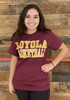 Loyola Ramblers Maroon Basketball Short Sleeve T Shirt