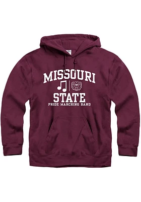 Missouri State Bears Mens Maroon Marching Band Long Sleeve Hoodie