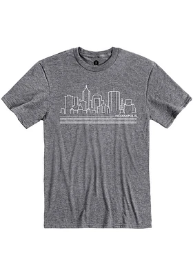 Indianapolis Graphite City Skyline Short Sleeve Fashion T Shirt