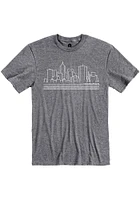Indianapolis Graphite City Skyline Short Sleeve Fashion T Shirt