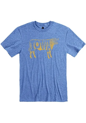 Iowa Blue Cow Short Sleeve Fashion T Shirt