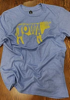 Iowa Blue Cow Short Sleeve Fashion T Shirt