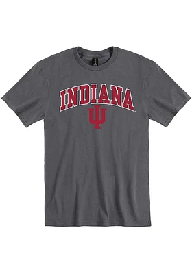 Indiana Hoosiers Charcoal Arch Mascot Short Sleeve T Shirt