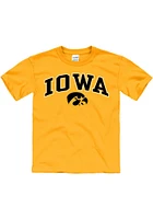 Iowa Hawkeyes Youth Gold Arch Mascot Short Sleeve T-Shirt