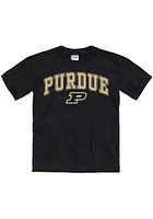 Purdue Boilermakers Youth Black Arch Mascot Short Sleeve T-Shirt