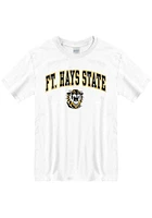 Fort Hays State Tigers White Arch Mascot Short Sleeve T Shirt
