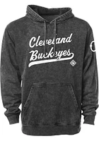 Rally Cleveland Buckeyes Mens Black Club Script Fashion Hood