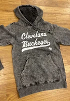 Rally Cleveland Buckeyes Mens Black Club Script Fashion Hood