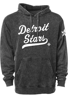 Rally Detroit Stars Mens Black Club Script Fashion Hood