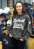 Rally Detroit Stars Mens Black Club Script Fashion Hood