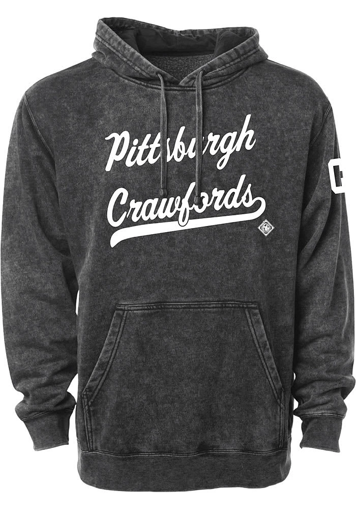 Rally Pittsburgh Crawfords Mens Black Club Script Fashion Hood