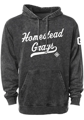 Rally Homestead Grays Mens Black Club Script Fashion Hood