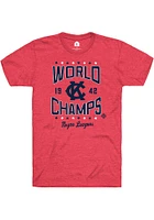 Rally Kansas City Monarchs Red World Champs Short Sleeve Fashion T Shirt