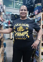 Rally Pittsburgh Crawfords Black World Champs Short Sleeve Fashion T Shirt
