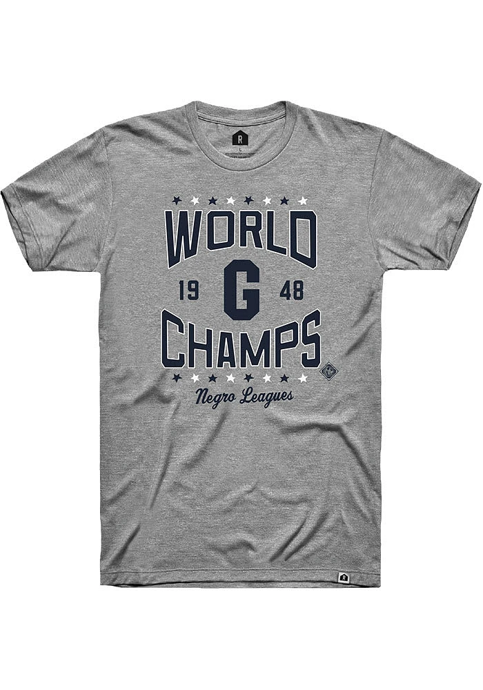 Rally Homestead Grays Grey World Champs Short Sleeve Fashion T Shirt