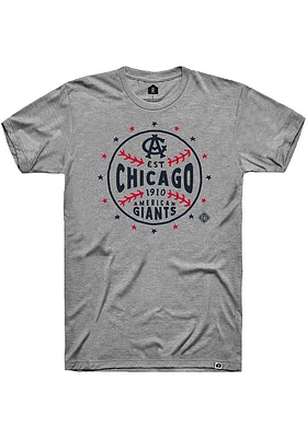 Rally Chicago American Giants Grey Star Ball Short Sleeve Fashion T Shirt
