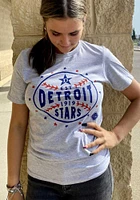Rally Detroit Stars Grey Star Ball Short Sleeve Fashion T Shirt