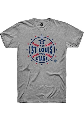 Rally St Louis Stars Grey Star Ball Short Sleeve Fashion T Shirt