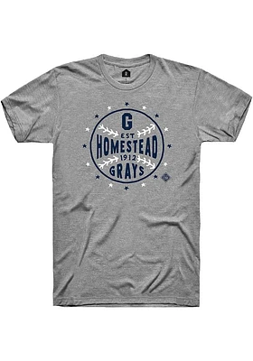 Rally Homestead Grays Grey Star Ball Short Sleeve Fashion T Shirt