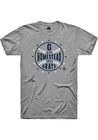 Rally Homestead Grays Grey Star Ball Short Sleeve Fashion T Shirt
